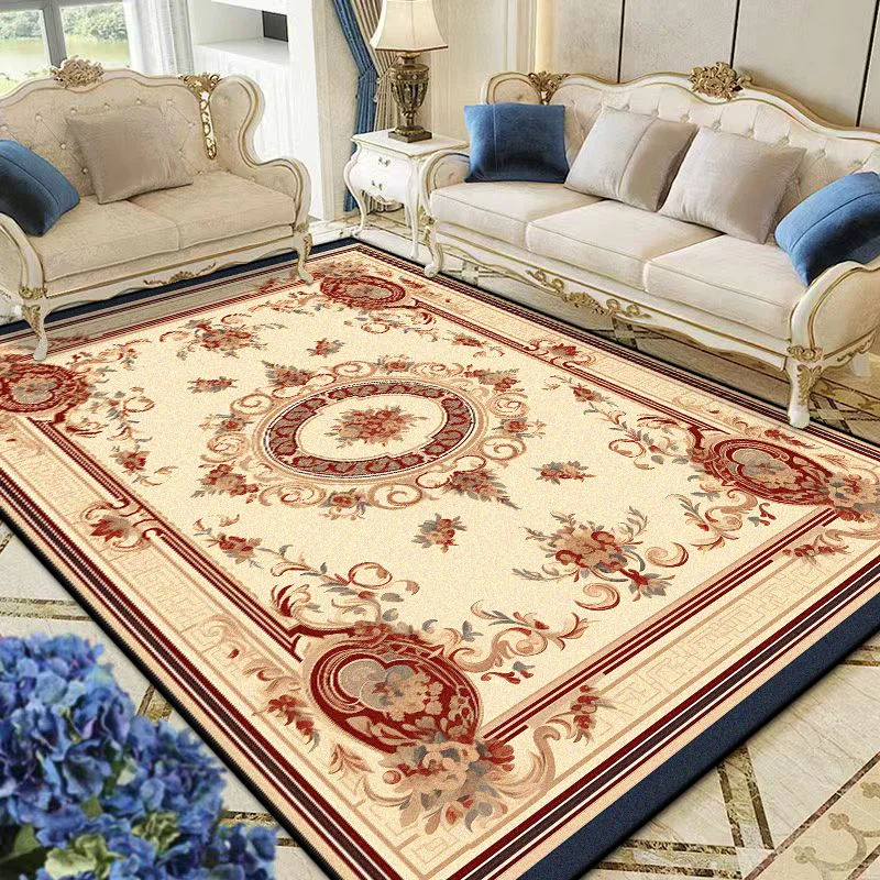 

Ковер в европейском стиле, роскошное украшение для спальни, фланелевые настраиваемые коврики для гостиной, мягкий пушистый напольный коврик для гостиной, офиса