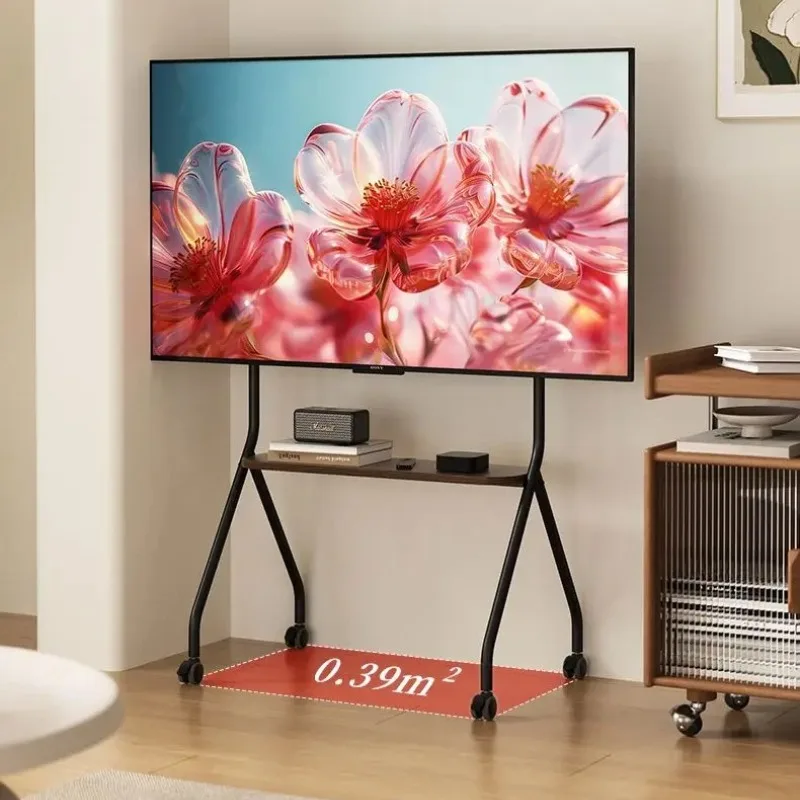 

Nordic TV Stands Home Mobile TV Racks Live Monitor Shelf Modern Universal TV Shelf with Wheels Shelf Living Room Furniture