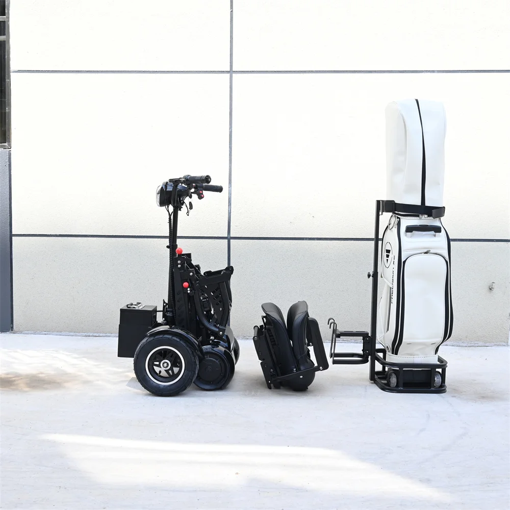 Strong and Sturdy Easy to Operate Foldable Mobility Scooters Electric 4 Wheel Detachable Electric Motor Golf Cart