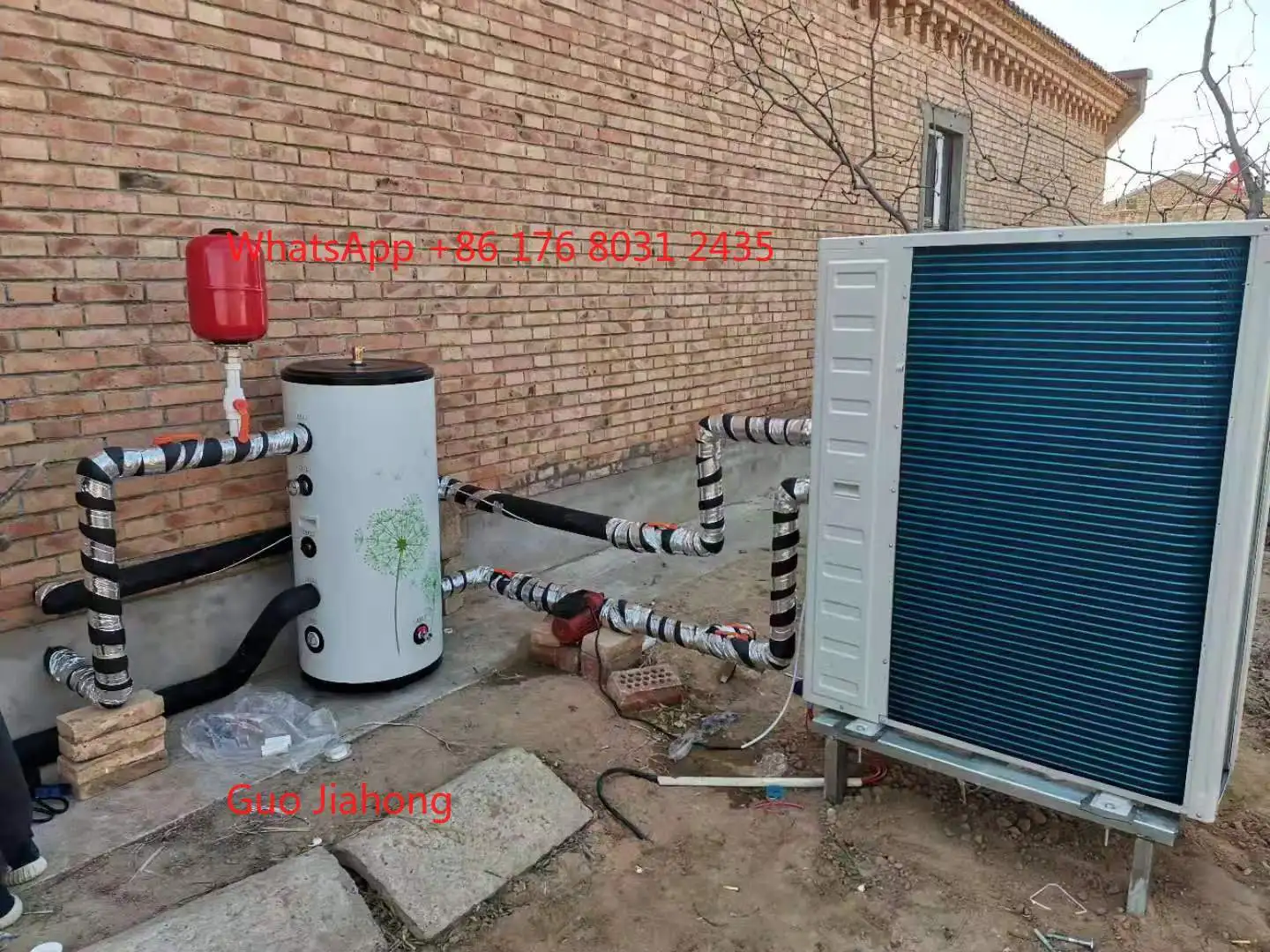 Certificado CE 200L 300l bomba Solar 12v 500w SUS 304/316 bomba de calor calentador de agua amortiguador de bobina de intercambio de acero inoxidable