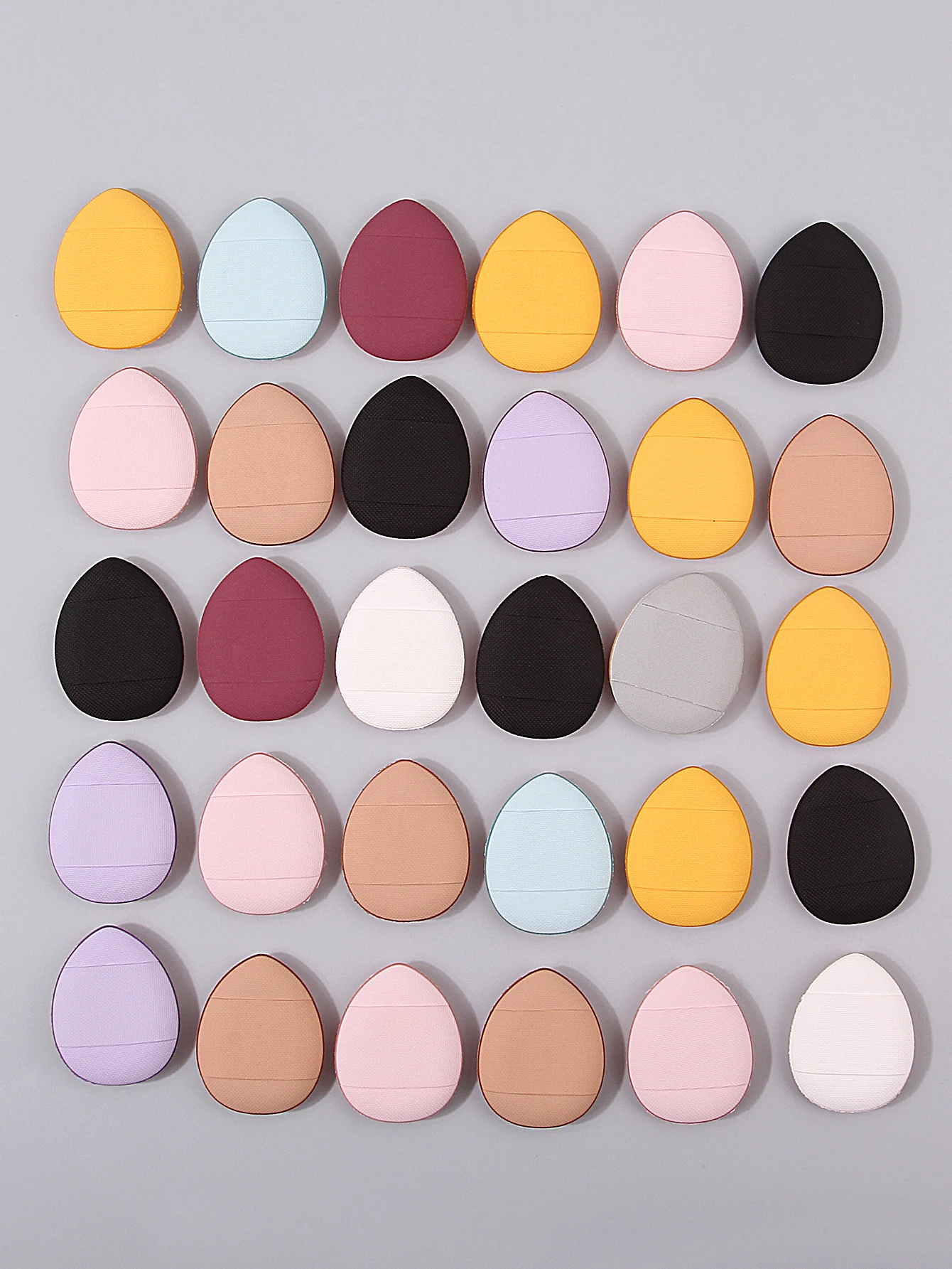 พัฟแป้งมินิสี 30 ชิ้น, พัฟแป้งฟองน้ำแบบไม่ใช่ยาง, รองพื้นคอนซีลเลอร์บนใบหน้าแบบพกพา, พัฟแป้งที่ปลายนิ้ว