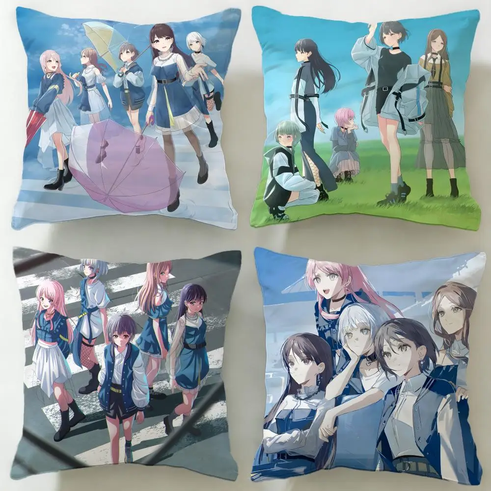 

classic anime BanG Dream! Its MyGO Cushion Cover Soft & Easy-Wash Pillow Case – Versatile for Couch, Bed, Travel and Office