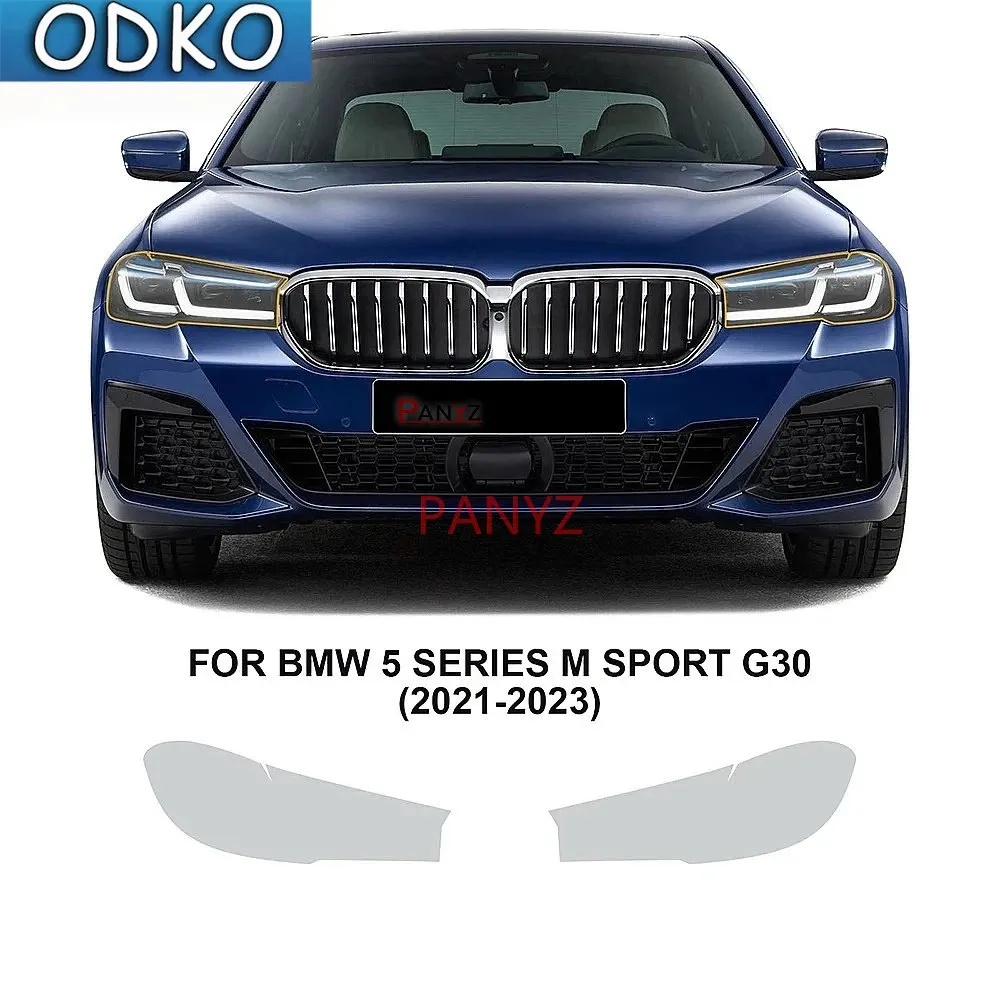 TPU Headlight for BMW 5 Series G30 M Sport 2021 2022 2023 Paint Protection Film Precut Car Clear Bra Transparent