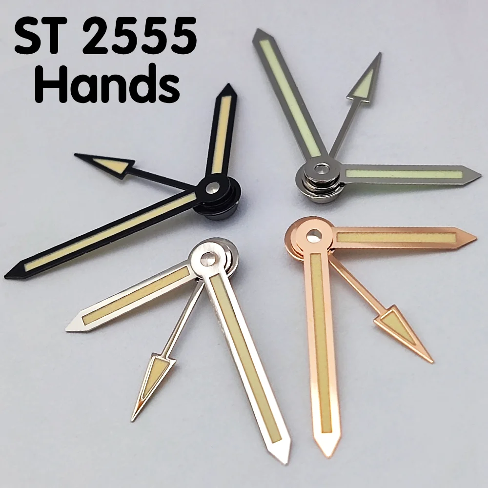 

ST2555 Стрелки, высококачественные часы, стрелки, запасные части для часов, аксессуары, зеленый ночник, стрелки, подходят для ST2555/ST2557