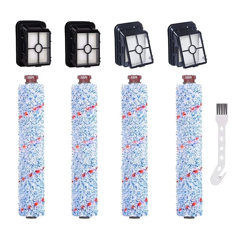 Piezas para Crosswave, 4 rollos de cepillo multisuperficie 1868 y 4 filtros de vacío 1866