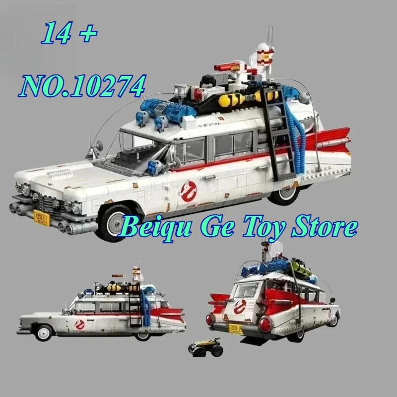 

2026 new MOC 10274 Ghostbuster Ecto-1 Building Blocks Car Model Display Bricks for Kids Adults Toys Halloween Christmas Gifts
