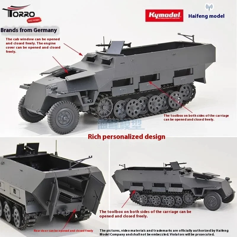 During World War II Germany transported half tracked tanks remote-controlled finished tanks TORRO brand tanks and Haifeng models