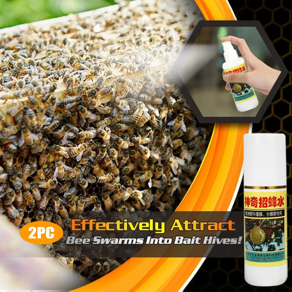 

2pcs Bee Attracting Water Bee Baiting Water Beeswarm Attractant Spray Swarm Commander Premium Honey Bee Trap Tools 200ml