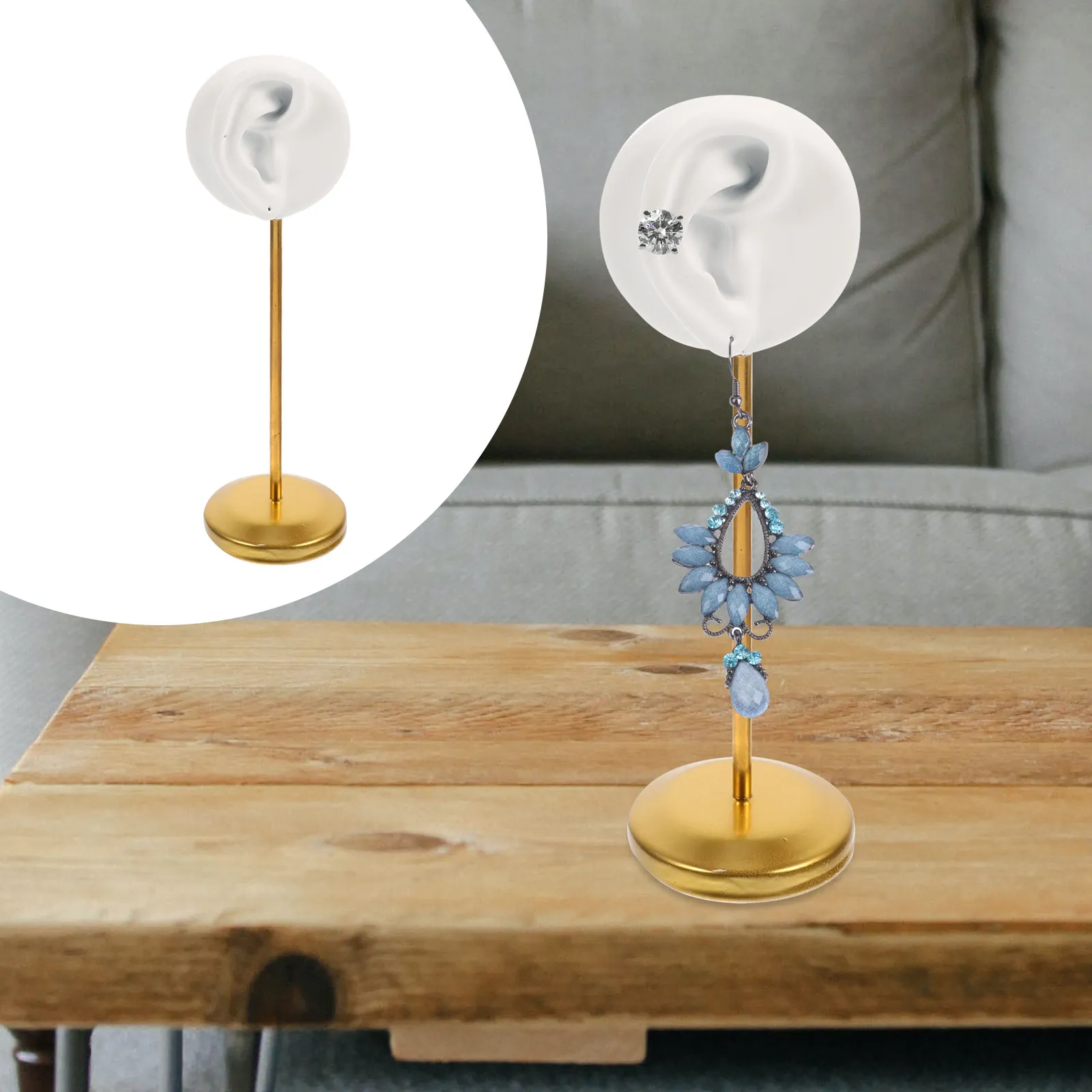 

Jewelry Display Stand for Earrings and Studs Simple Earring Holder for Dresser Or Counter Earring Display Shelf Shop Showcase