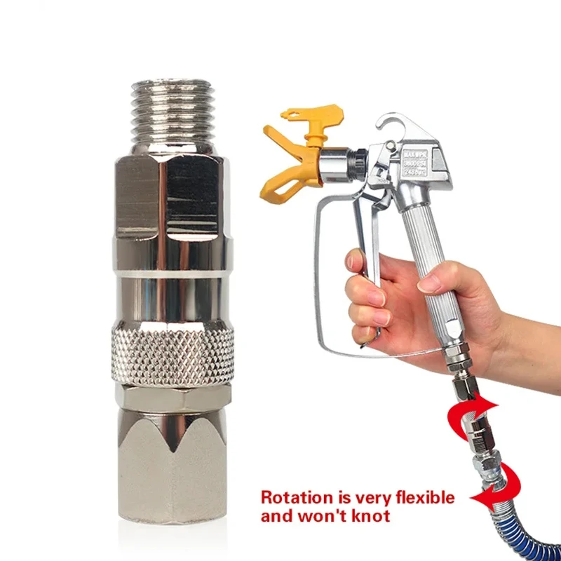 Airless Alta Pressão Pistola Flexível Rotação do Tubo Conector Mangueira Giratória Apto para Airless Pistola a 4