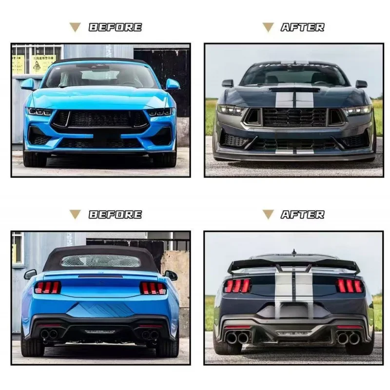 Dark Horse Style Body Kit Mustang 2024+ Front Rear Bumpers Auto Tuning Parts