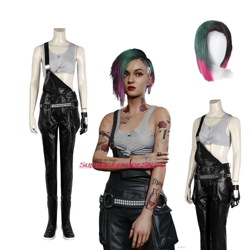 

Halloween Judy Cosplay Alvarez cyber2077 Punk Jude Cosplay Costume Wig Game Anime Role play Women Hight Quality Pants Clothing
