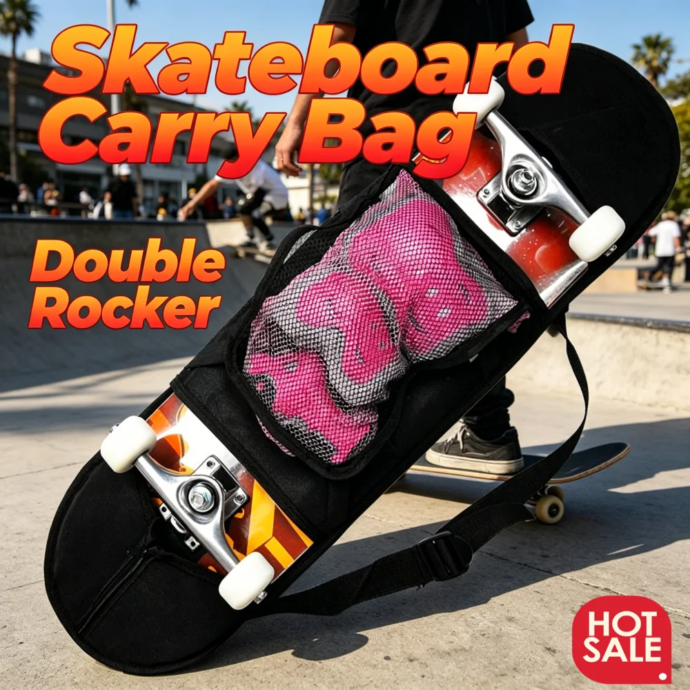 

High Quality Skateboard Bag for Double Rocker Skateboards Lightweight and Waterproof Skateboard Storage Bag for Men and Boys