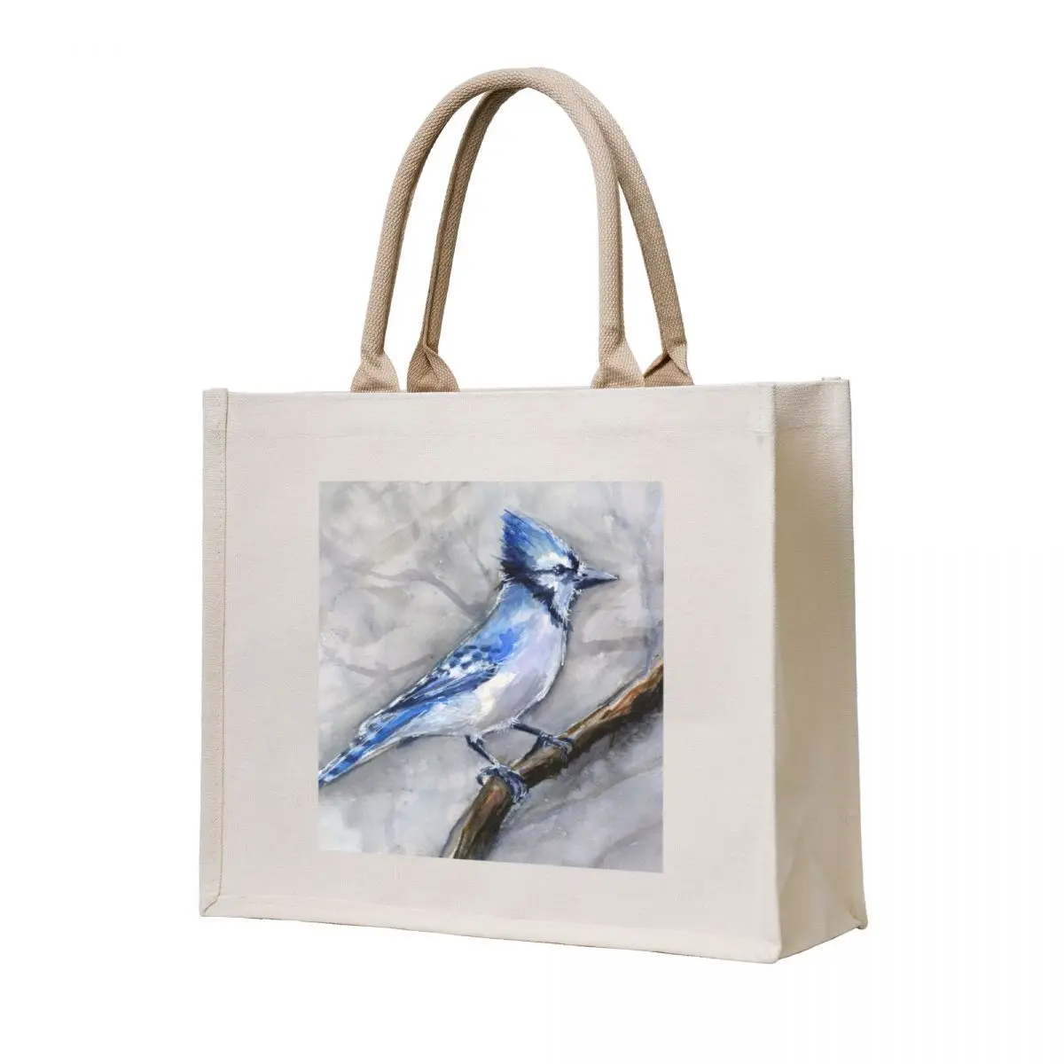 

Blue Jay Watercolor Tote Bag shoping bag tote bag custom hand ladies Women bags