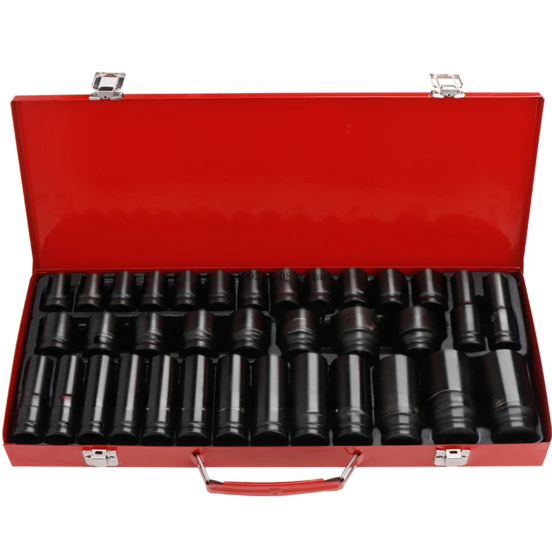 סט שרוול מפתח ברגים חשמלי משושה מעובה 35 חלקים מוארך מודל פנאומטי