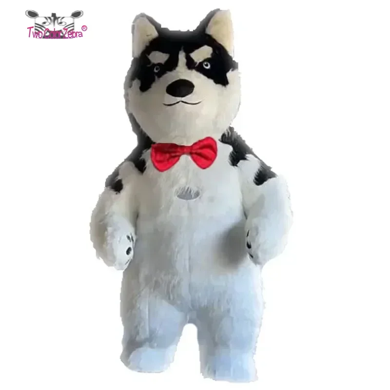 

2.6m Realistic Giant Husky Dog Mascot Inflatable Garment Adult Full Wearable Walking Funny Costumes for The Christmas Carnival