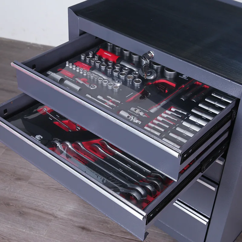 OEM Mobile Tool Storage Trolley Cabinet Lockable Wheel Workshop Garage Pre-Assembly Design