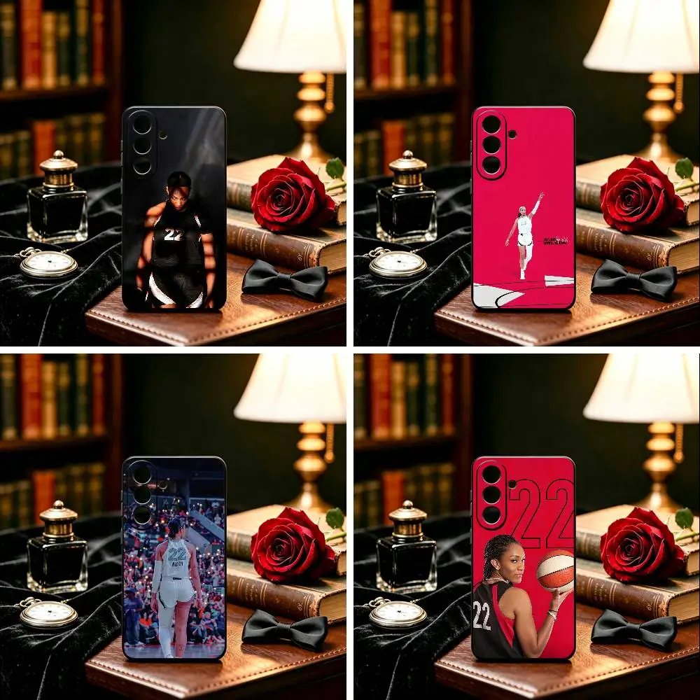 Basketball star 22 A ja Wilson Phone Case For Samsung Galaxy A73,A72,A71,A70,A53,A52,A51,Soft Silicone Black Cover