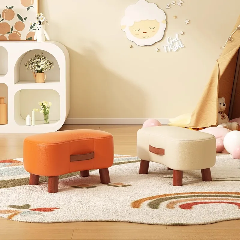 Creative Living Room Sofa Footstool Home Entry Shoe Changing Stool Soft Package Small Net Red Dexterous Short Stool
