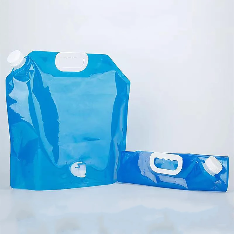 5/10L Outdoor Portable Folding Water Bag With Faucet Large Water Container Outdoor Travel Collapsible Pouch Can Camping Supplie image 5