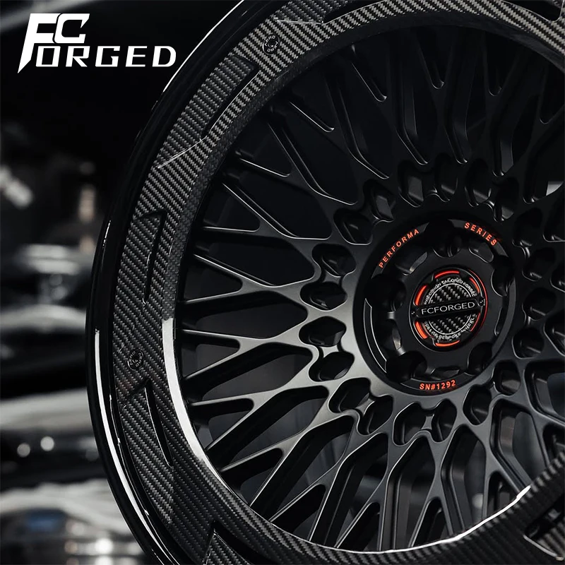 صنع في الصين 1 قطعة 18 19 20 21 22 23 24 بوصة حافة الراقية الأسود إنهاء 6061 T6 عجلات سبائك الألومنيوم عجلات سيارة الركاب #5