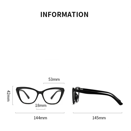 Imagen 2 del producto Gafas antirayos azules para miopía con forma de ojo de gato para mujer, anteojos recetados ópticos TR90 a la moda para ordenador de 0-0,5-0,75 a-6,0