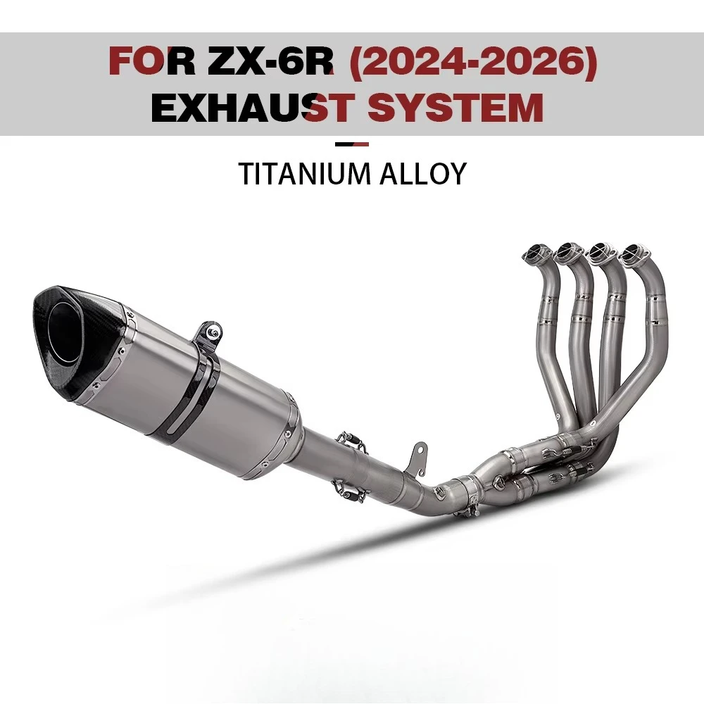 

For ZX-6R ZX6R 2024-2026 Motorcycle Full Titanium Exhaust System Escape Modification 60MM Exhaust Pipe