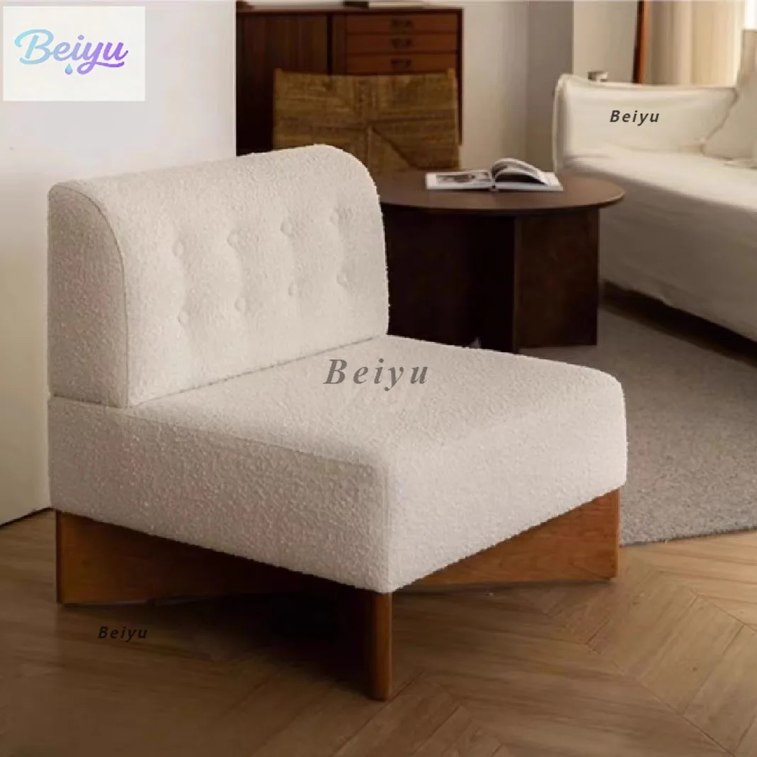 أريكة قماش مفردة بتصميم عتيق من الشمال لغرفة المعيشة المنزلية شقة صغيرة وابي سابي كرسي أريكة كسول غير رسمي للرياح #1