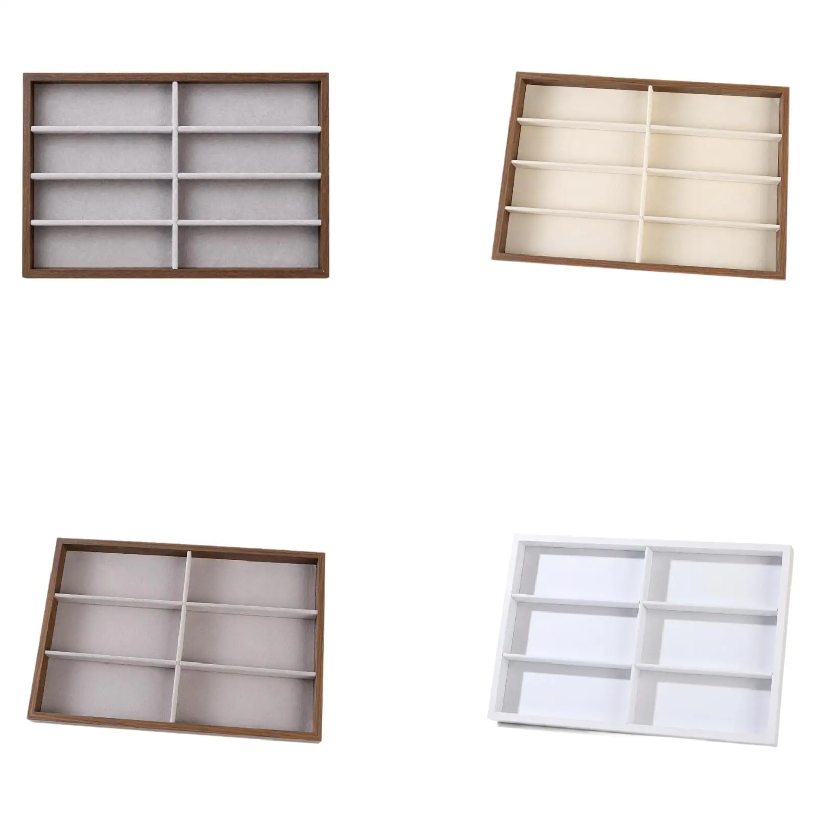 

Glasses Display Tray Eyeglass Organizer Versatile Stackable Elegant Eyewear Storage Box Jewelry Organizer for Home Apartment