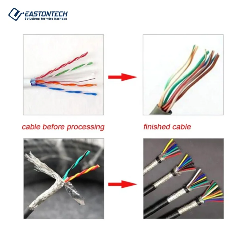 EW-1040 Automatic RJ45 Cable Twisted Pair Wire Separating and Straightening Machine