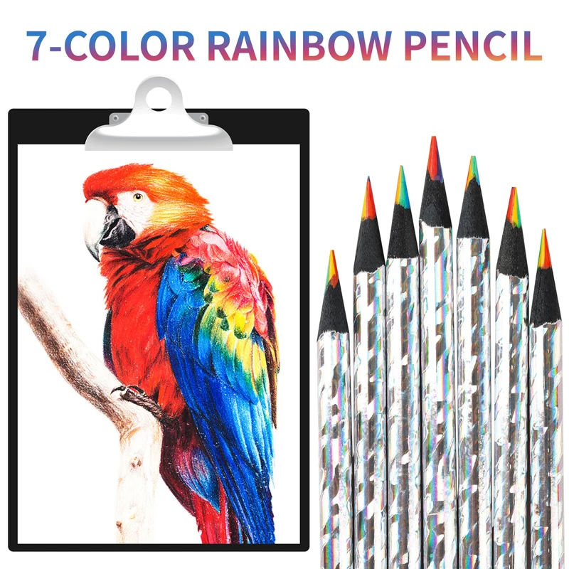 Concentric Rainbow Pencil Painting Crayones Kawaii Colour Pencil Set For Kids Drawing Crayons School Colors Pencils 6/12pcs/lot