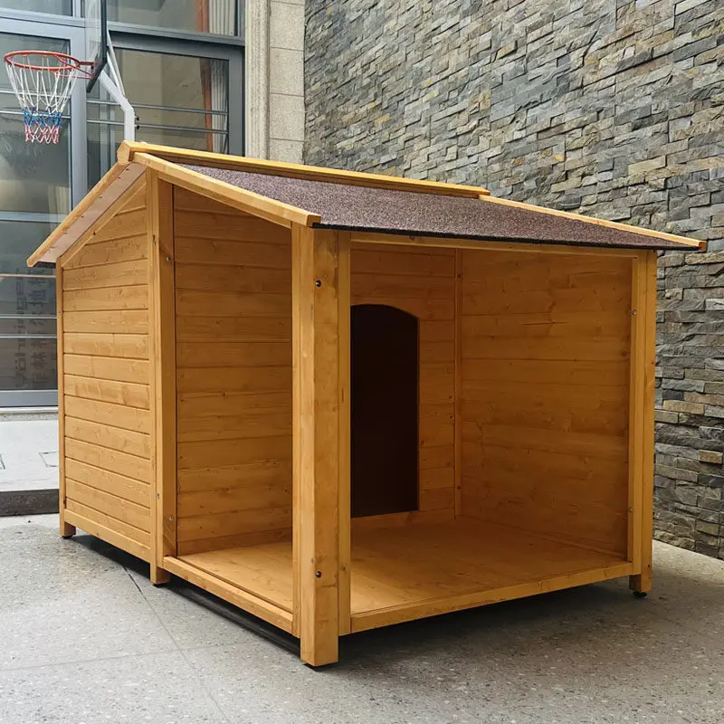 Outdoor Large Dog House Wooden Dog Cage Large Kennel Rain Protection Sun Protection Dog House Villa Golden Retainer Teddy Ke