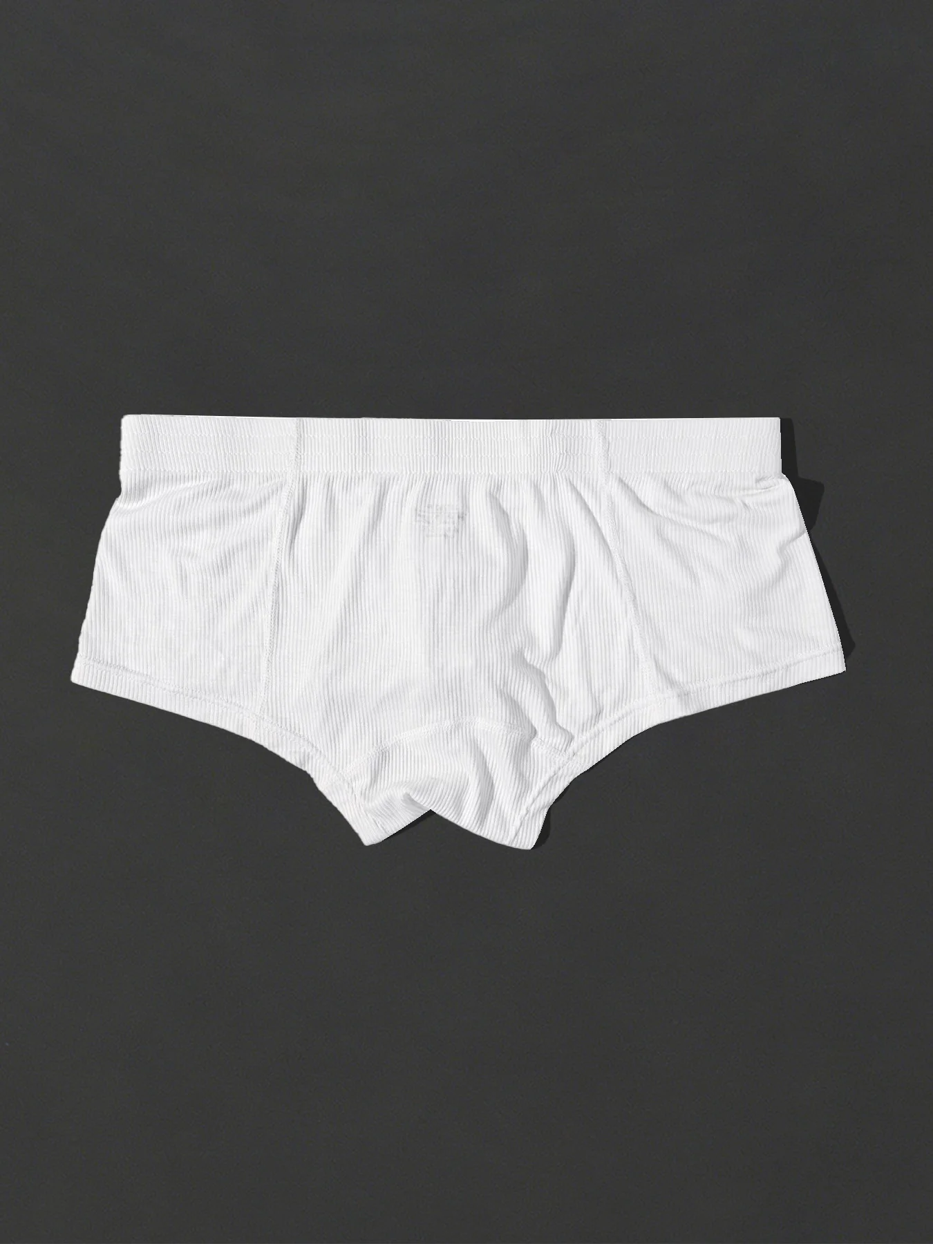 Herren Komfortable Slim Fit Flache Unterwäsche Synthetische Baumwolle Hohe Elastizität Knopf-Dekoration Einfarbige Unterwäsche – Detail 5
