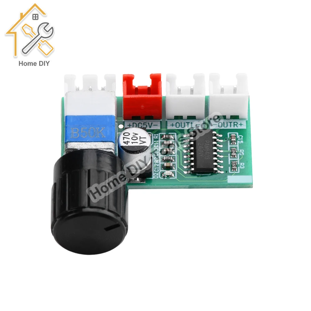 XH-A154 Power Amplifier Module Dual Channel 2*3W Digital Amplifier Board PAM8403 Chip Free Adjustment of Volume