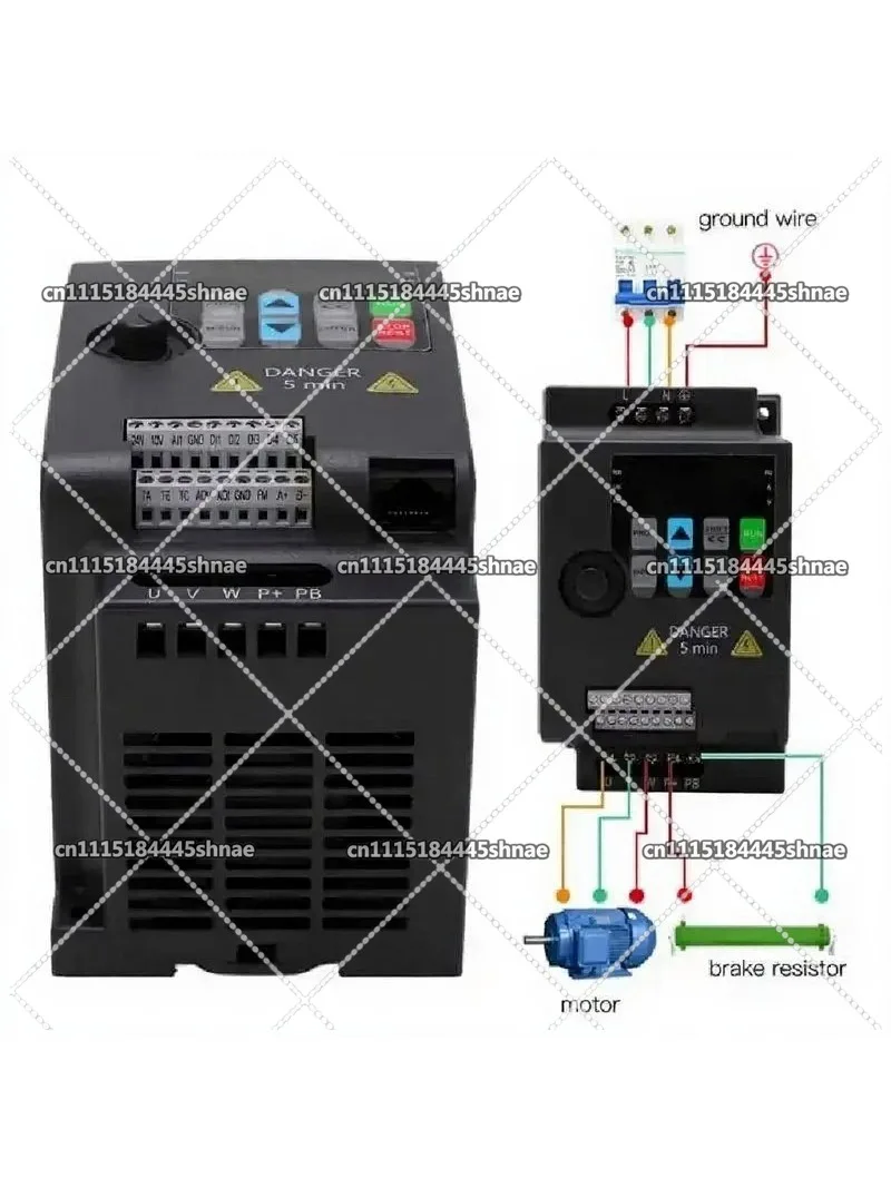 Variable Frequency Drive 2.2KW Single Phase To 3 Phase VFD Mini Frequency Inverter AC 220V Input AC 0‑220V Output