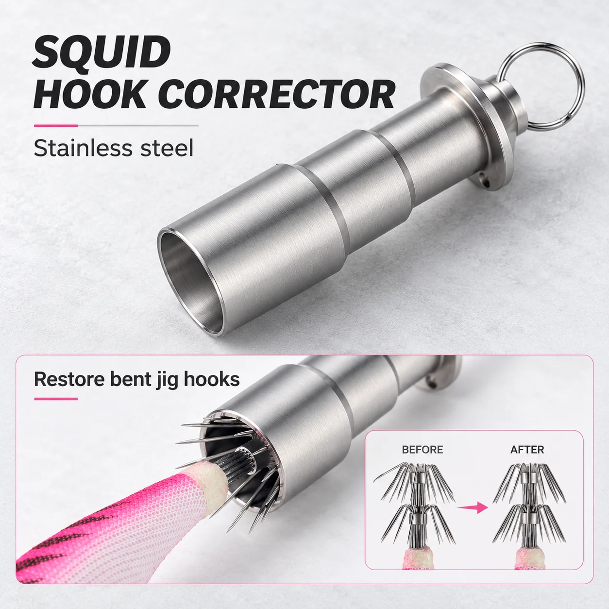 Fishing Hook Size - 1Pc Stainless Steel Squid Jig Hook
