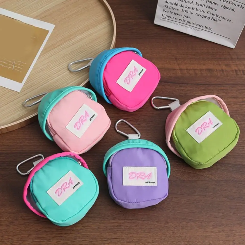 Casual Mini Coin Purse Pendant Macaron Color Wallet Pouch Portable Key Chain Backpack Hanging Bag Sports