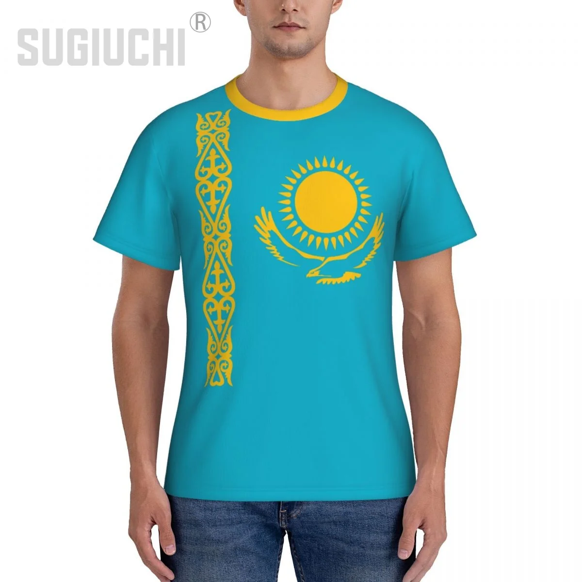 Tight Sports T-shirt Kazakhstan Flag Emblem 3D For Men Women Tees jersey Clothes Soccer Football Fans Gift Patriotic T shirt