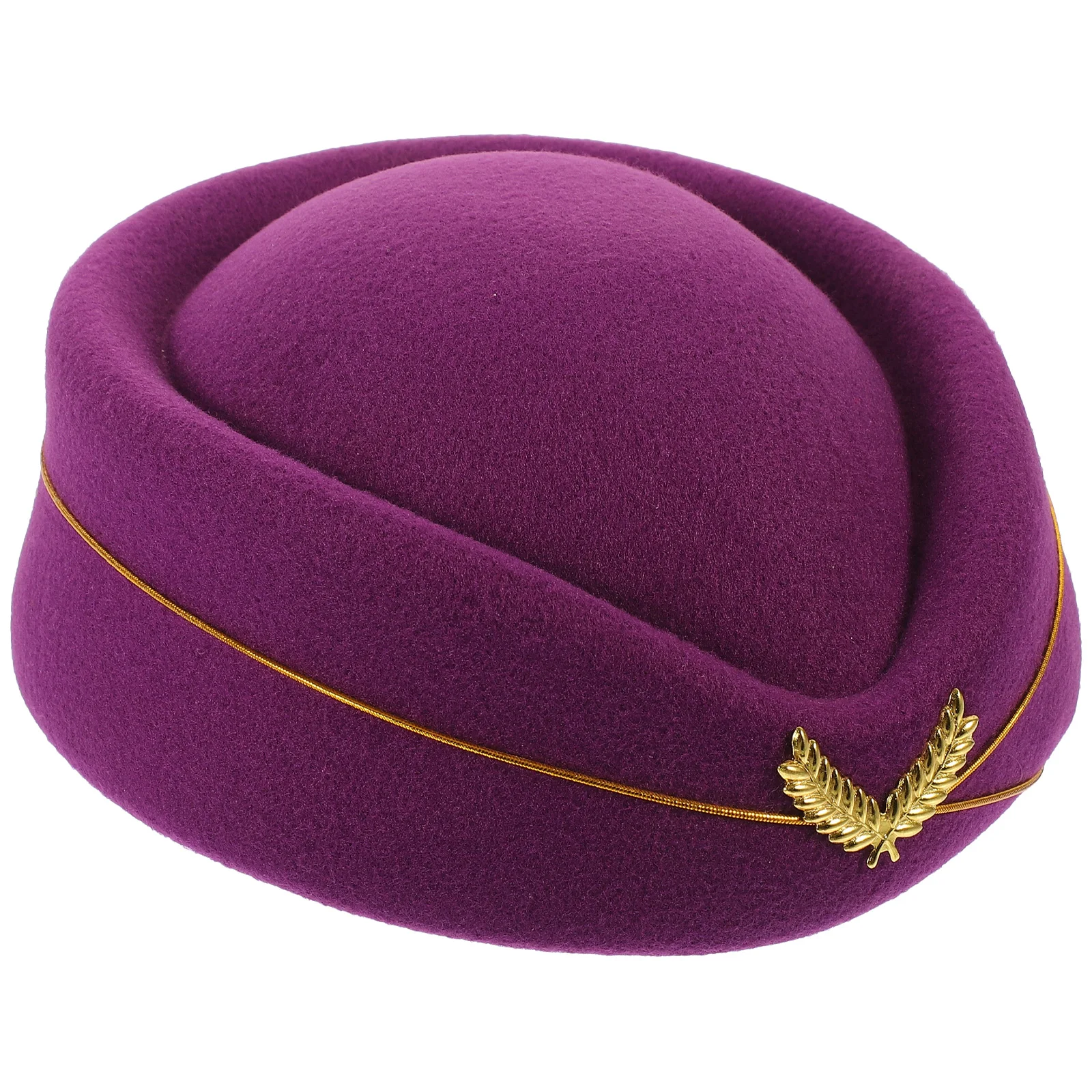 

1pc Stewardess Hat Airline Attendant Cosplay Beret Uniform Party Costume Flight Hostess Decorative Headwear Performance