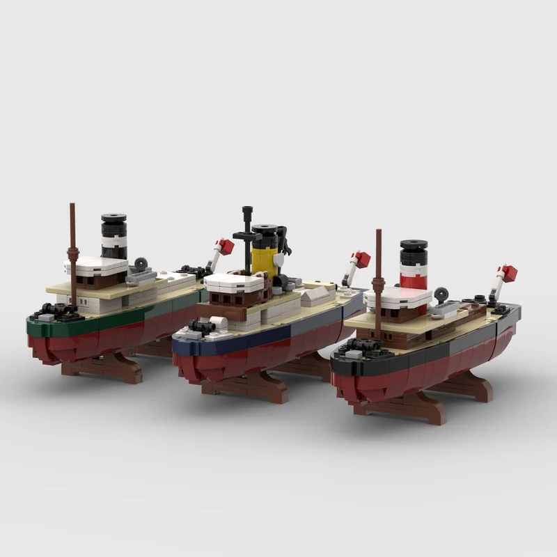 

1049pcs MOC TUGS WILLIAM DALDY VULCAN NEPTUNE Icons Model Building Blocks Construction Toy Christmas Gifts DIY Creative Idea