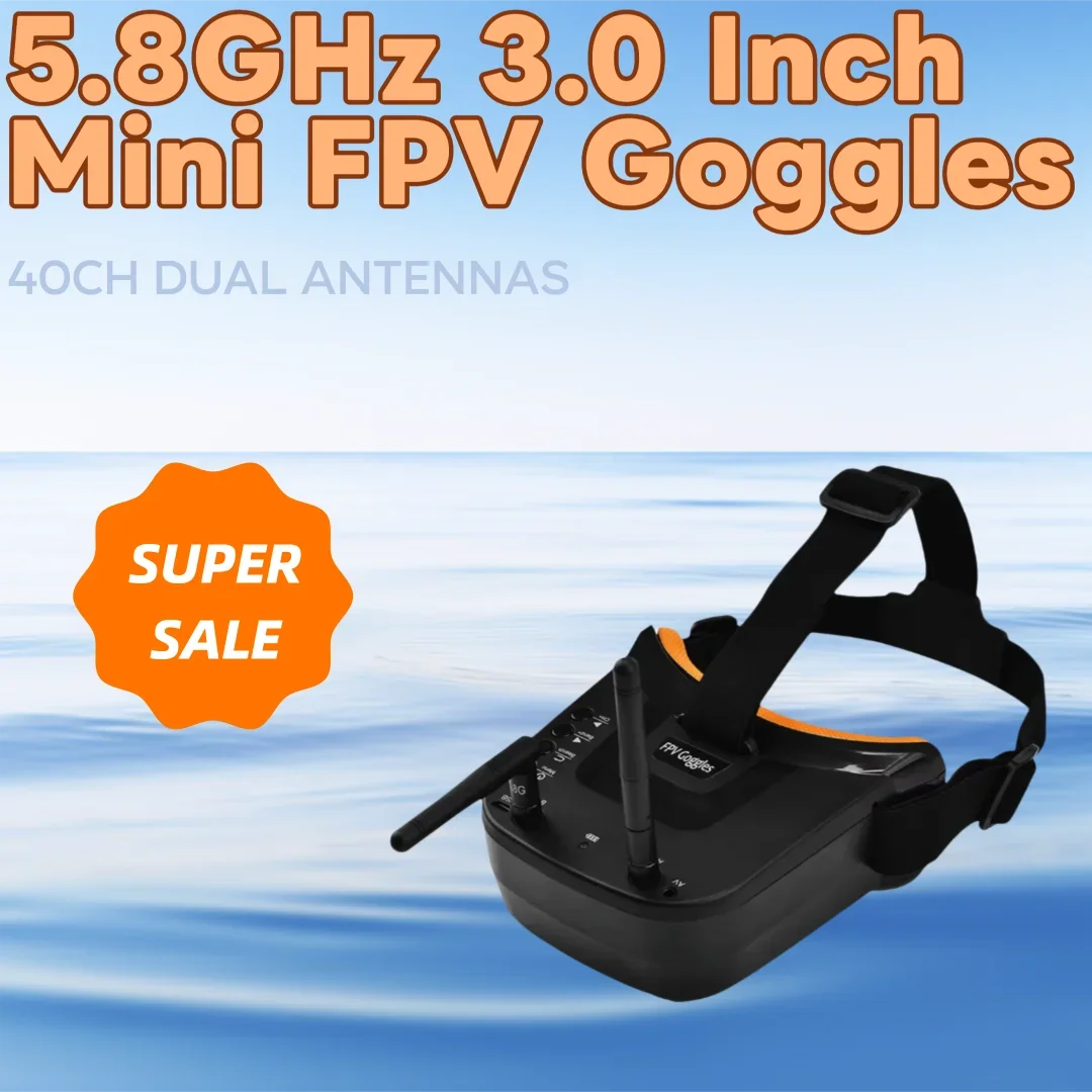 SkyDEl5.8GHz 40CH Dual Antennas 3.0 Inch Mini FPV Goggles Video Glasses Headset 480*320 USB Charging Interface For RC FPV