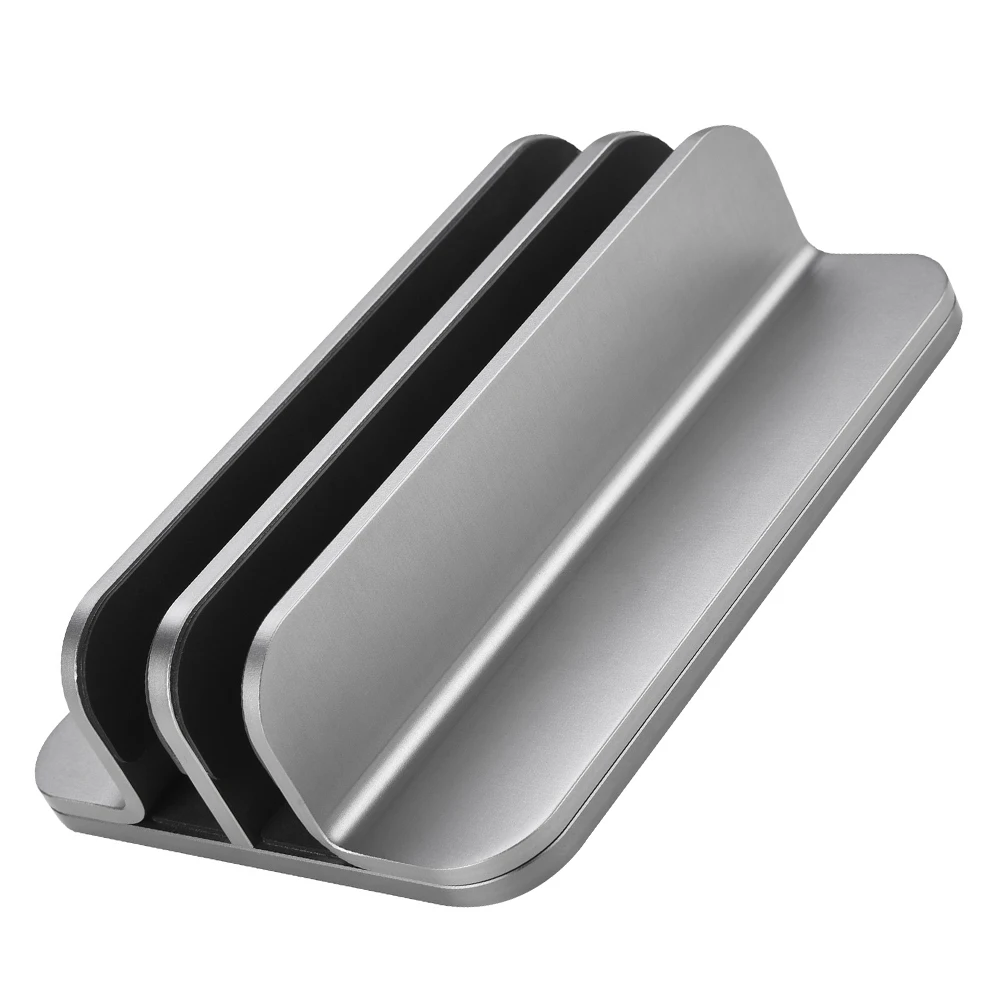 

Laptop Holder Vertical Rack Base Notebook Mount Desk Tablet Aluminum Alloy Durable Solid Stylish Multifunctional Bookrack