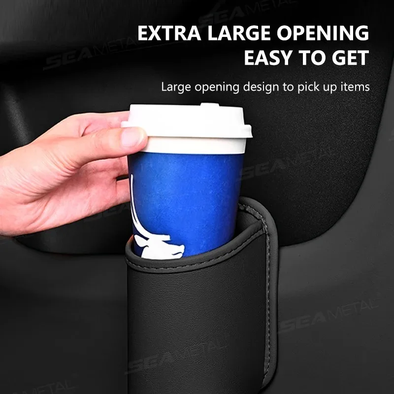 Car Side Door Cup Holder Wear-Resistant Waterproof Pu Leather Drink Rack Stable Bottle Holder Universal Car Organizer Drink Hold