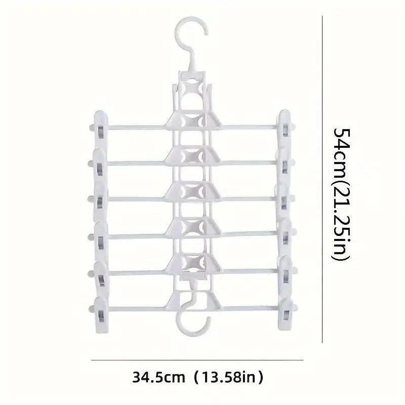 ที่แขวนกางเกงหลายชั้นพับเก็บได้1ชิ้น-ประหยัดพื้นที่พลาสติกกันลื่นและสแตนเลสที่วางกางเกงวิเศษสำหรับตู้เสื้อผ้า