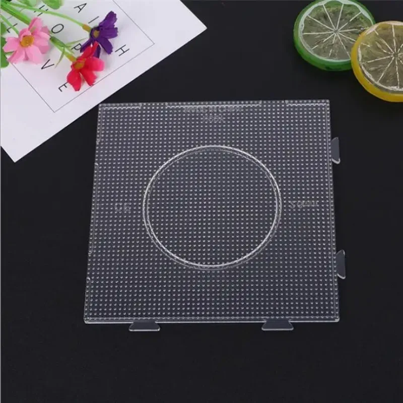 

2.6mm Hama Beads Pegboard Transparent Template Board Pixel Art Puzzle Square tool DIY Figure Material Board Perler Beads