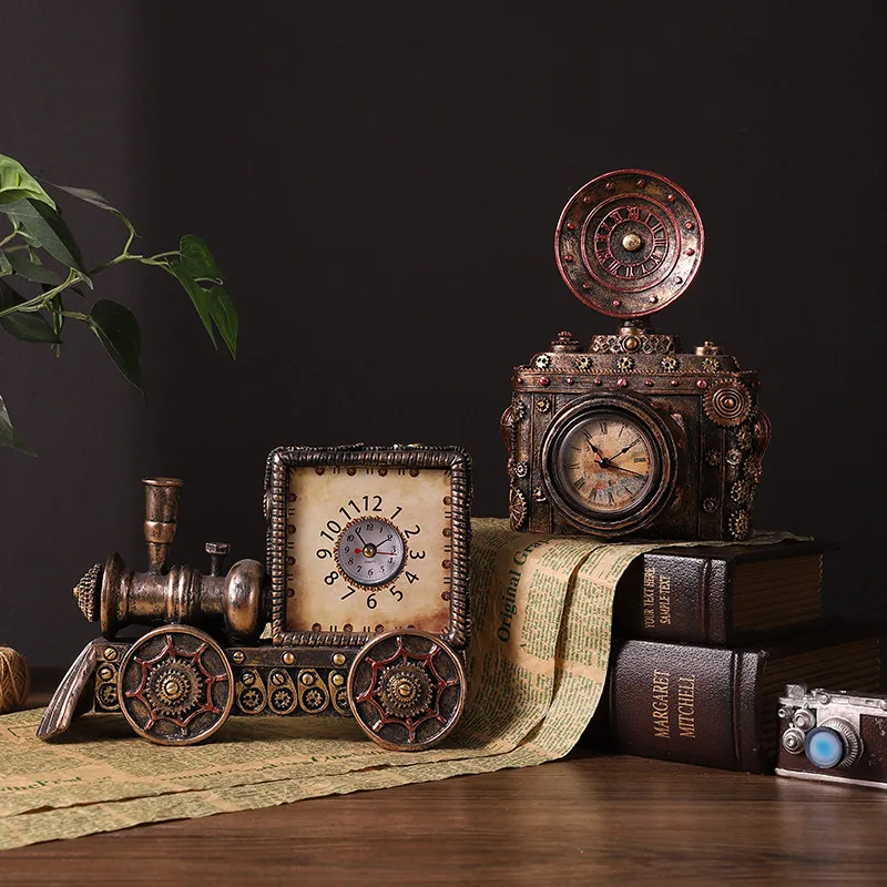 Vintage European Style Camera Replica,Antique Desktop Decor with Realism Details,Collectible Display Propfor Photography Studio