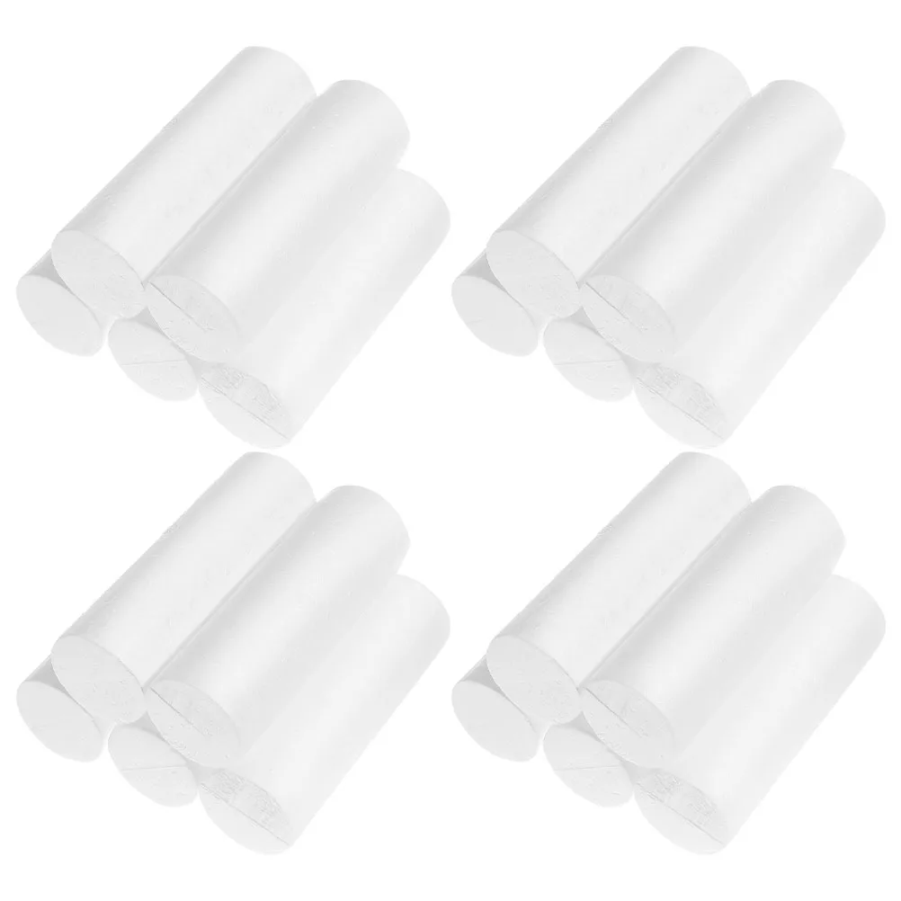 

20Pcs White Foam Cylinders DIY Craft Supplies 12.5cm 3.5cm Floral Foam Cylinder Polystyrene Shapes for Crafts Wedding Decoration