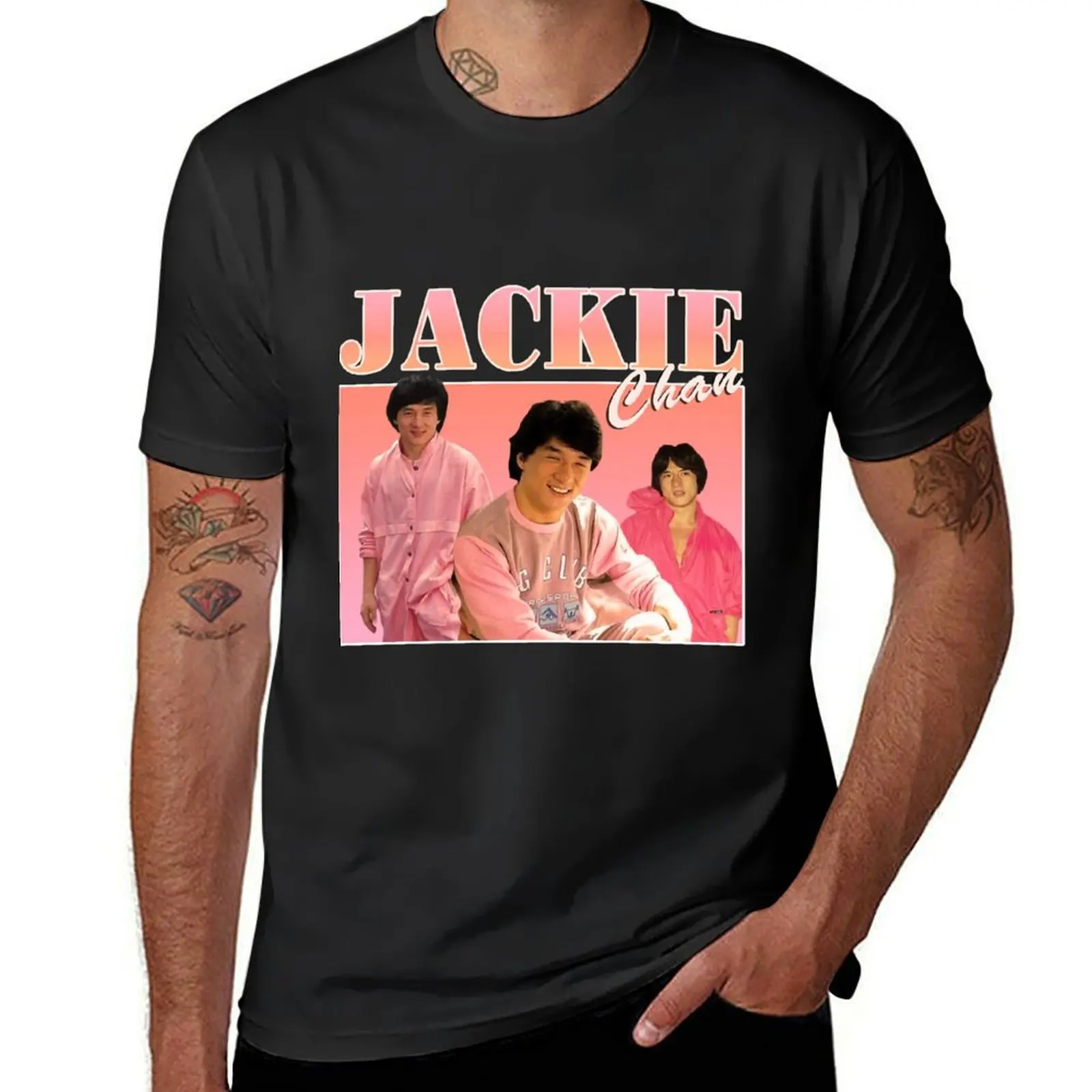 

Jackie Chan Pink Classic T-Shirt Aesthetic clothing customs design your own kawaii clothes mens cotton t shirts