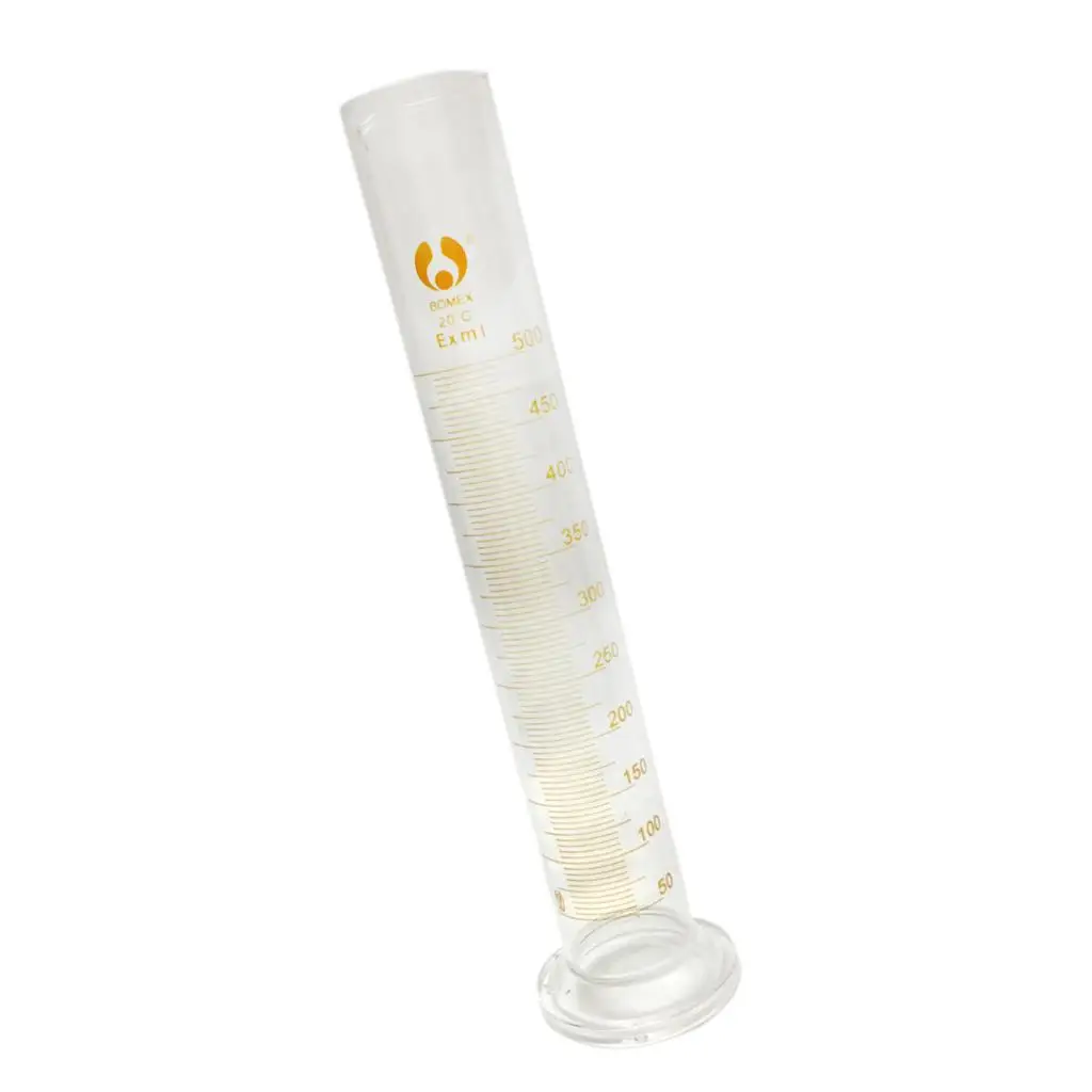 Lab Glass Measuring Cylinder with Graduated Scale for Mixing Drinks and Educational Experiments
