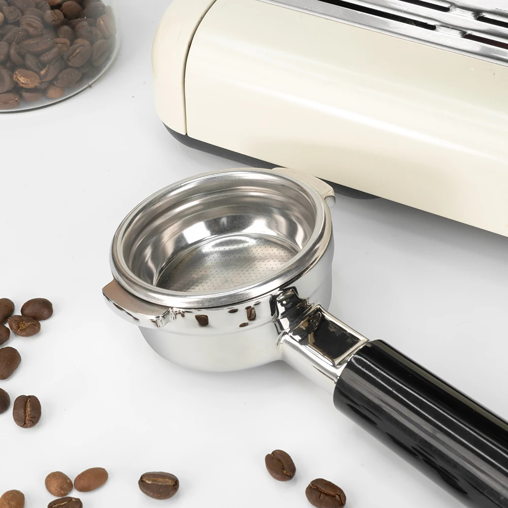 58mm Bottomless Portafilter Compatible with E61 Group Rancilio/Expobar/Rocket Espresso Machines 2 Ears Portafilter Filter Basket